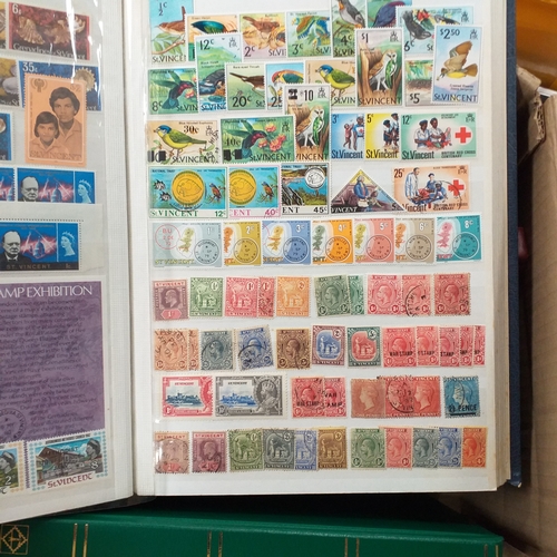 16 - Box of British Commonwealth collections in stockbooks, includes the odd 'foreign' country.  A nice s... 