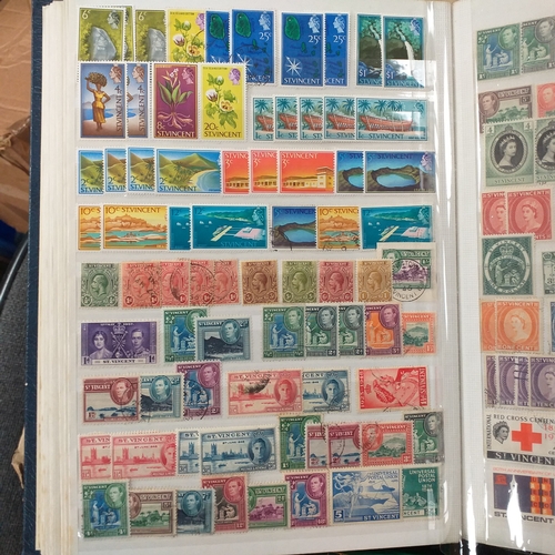 16 - Box of British Commonwealth collections in stockbooks, includes the odd 'foreign' country.  A nice s... 