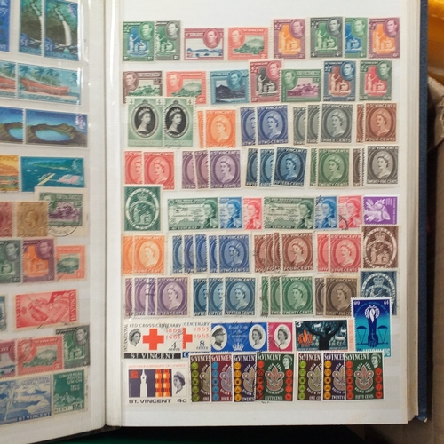 16 - Box of British Commonwealth collections in stockbooks, includes the odd 'foreign' country.  A nice s... 