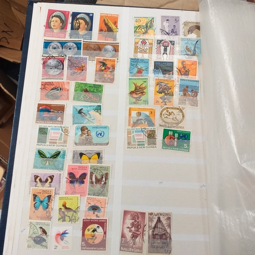 16 - Box of British Commonwealth collections in stockbooks, includes the odd 'foreign' country.  A nice s... 