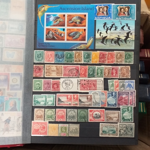16 - Box of British Commonwealth collections in stockbooks, includes the odd 'foreign' country.  A nice s... 