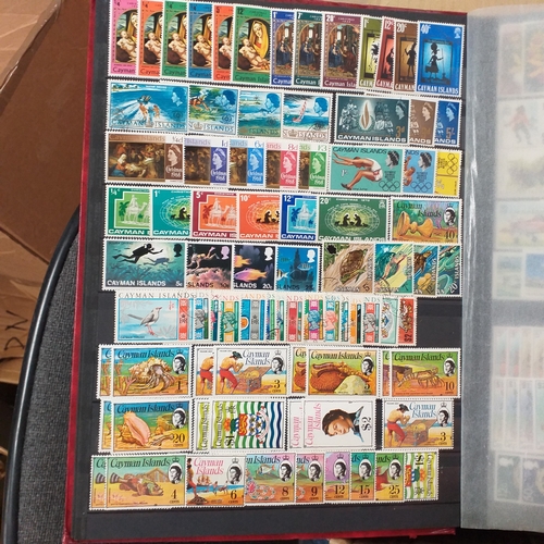 16 - Box of British Commonwealth collections in stockbooks, includes the odd 'foreign' country.  A nice s... 