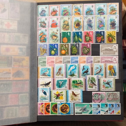 16 - Box of British Commonwealth collections in stockbooks, includes the odd 'foreign' country.  A nice s... 
