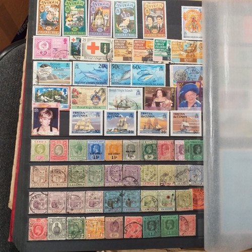 16 - Box of British Commonwealth collections in stockbooks, includes the odd 'foreign' country.  A nice s... 