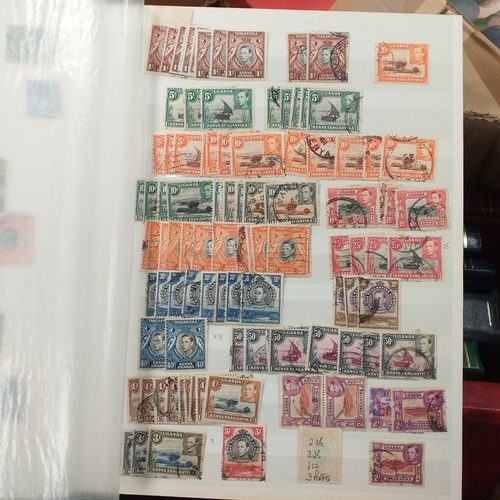 16 - Box of British Commonwealth collections in stockbooks, includes the odd 'foreign' country.  A nice s... 
