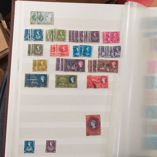 16 - Box of British Commonwealth collections in stockbooks, includes the odd 'foreign' country.  A nice s... 