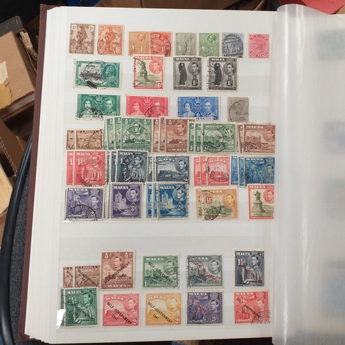 16 - Box of British Commonwealth collections in stockbooks, includes the odd 'foreign' country.  A nice s... 