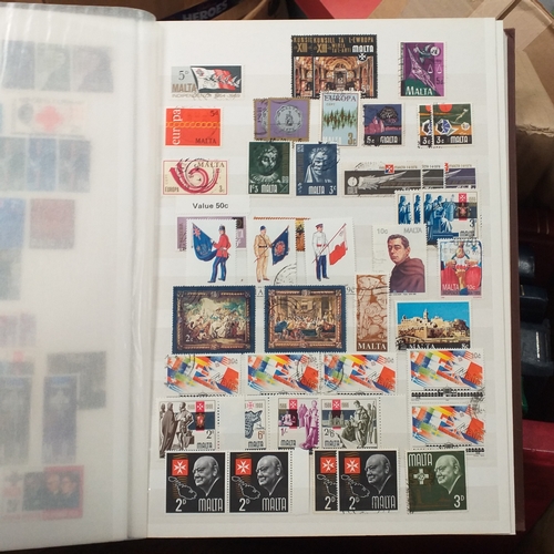16 - Box of British Commonwealth collections in stockbooks, includes the odd 'foreign' country.  A nice s... 