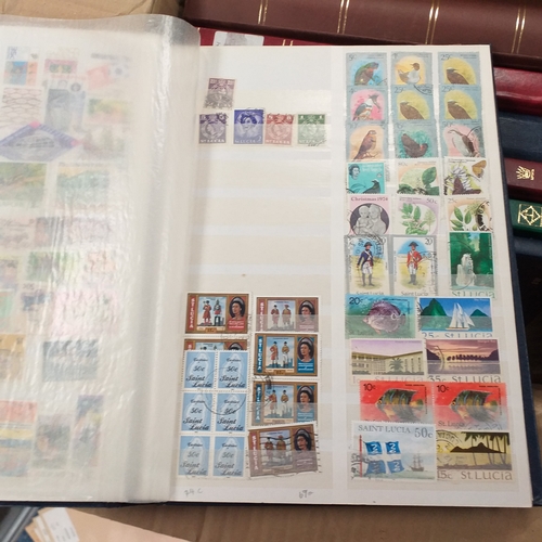 16 - Box of British Commonwealth collections in stockbooks, includes the odd 'foreign' country.  A nice s... 