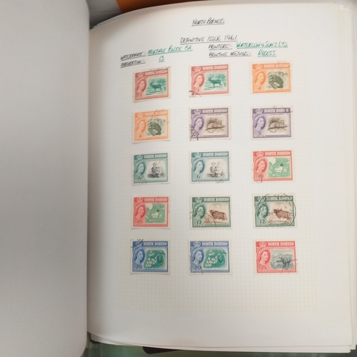 18 - Box of world/British Commonwealth on stock cards and leaves, includes collections and small accumula... 