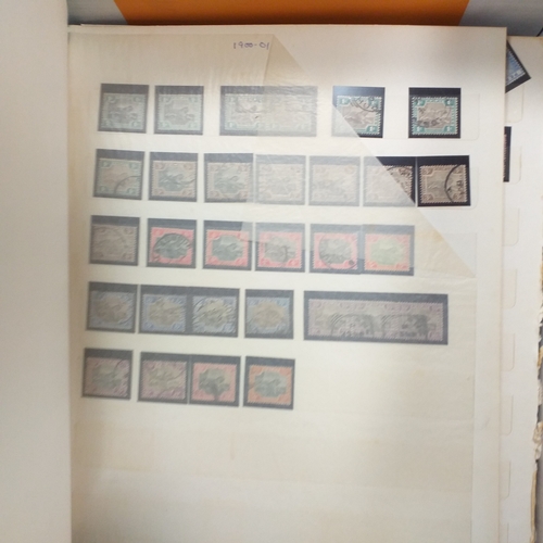 18 - Box of world/British Commonwealth on stock cards and leaves, includes collections and small accumula... 
