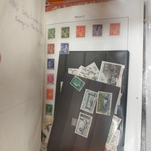 18 - Box of world/British Commonwealth on stock cards and leaves, includes collections and small accumula... 