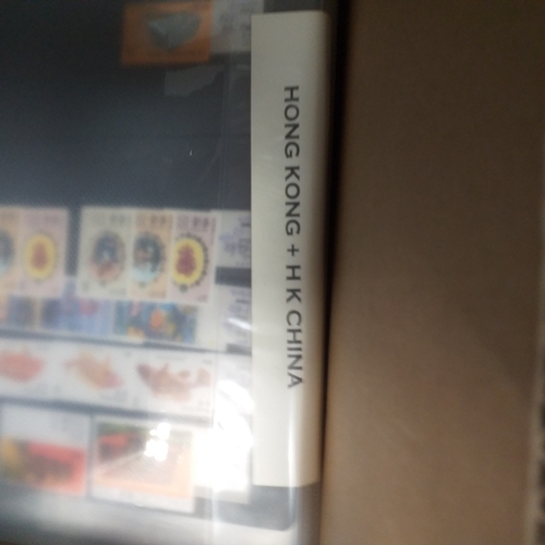 20 - Storage box housing a collection of albums includes Tuvalu, Guernsey, Singapore, South Africa, Israe... 