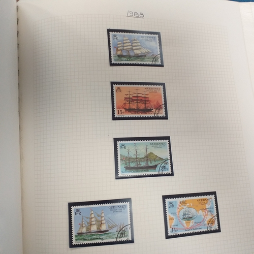20 - Storage box housing a collection of albums includes Tuvalu, Guernsey, Singapore, South Africa, Israe... 