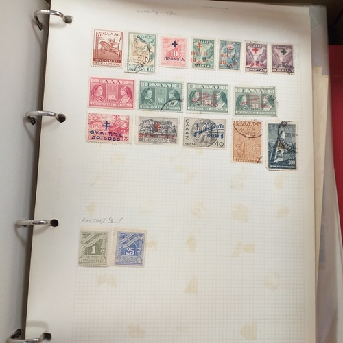 21 - Storage box housing a collection of albums includes South Africa, USA, Greece, Germany, GB, world se... 