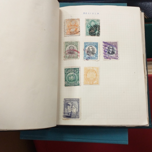 21 - Storage box housing a collection of albums includes South Africa, USA, Greece, Germany, GB, world se... 