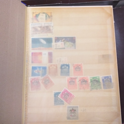 24 - Storage box housing a variety of collections (Germany, Syria and UAE) an empty SG GB stamp album Vol... 