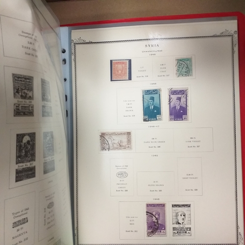 24 - Storage box housing a variety of collections (Germany, Syria and UAE) an empty SG GB stamp album Vol... 