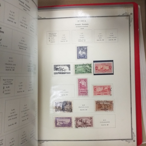 24 - Storage box housing a variety of collections (Germany, Syria and UAE) an empty SG GB stamp album Vol... 