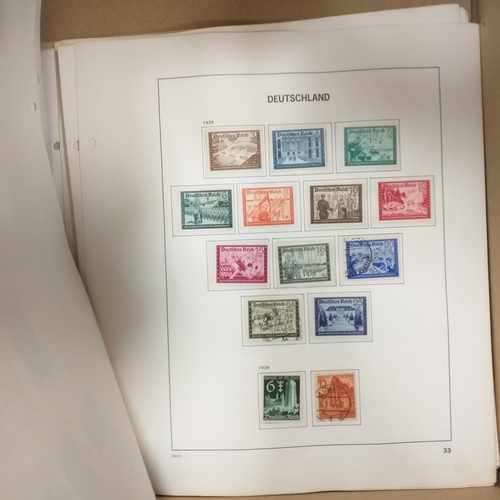 24 - Storage box housing a variety of collections (Germany, Syria and UAE) an empty SG GB stamp album Vol... 