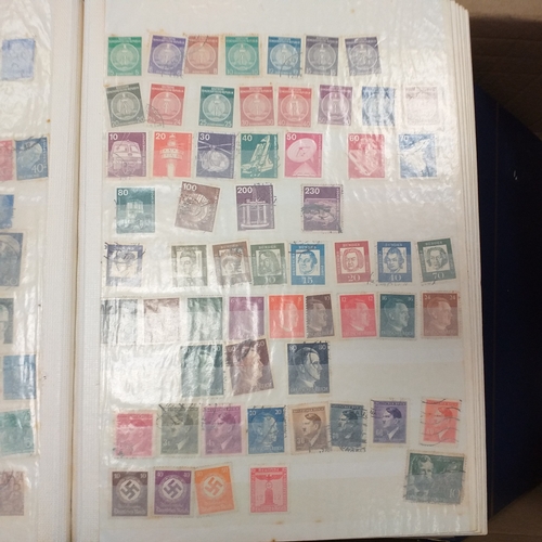 25 - Box of albums housing world collections mint and used bulk of issues are European with good selectio... 