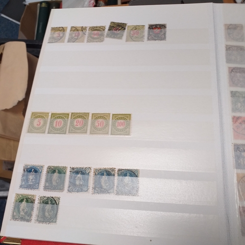 25 - Box of albums housing world collections mint and used bulk of issues are European with good selectio... 