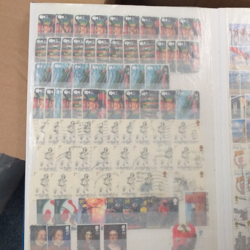 29 - Box containing 5 collections. New Zealand from early to modern used in 8 page stock book, South Afri... 