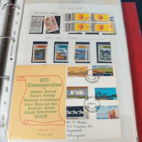 31 - Box of New Zealand collections includes a stock book of modern mint, an album covering period 1873 t... 