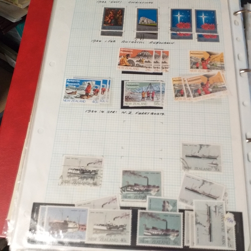 31 - Box of New Zealand collections includes a stock book of modern mint, an album covering period 1873 t... 