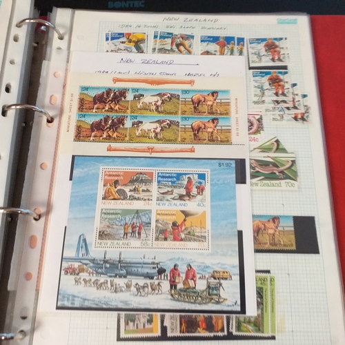 31 - Box of New Zealand collections includes a stock book of modern mint, an album covering period 1873 t... 
