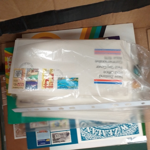 31 - Box of New Zealand collections includes a stock book of modern mint, an album covering period 1873 t... 
