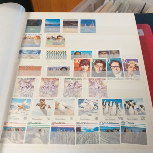 31 - Box of New Zealand collections includes a stock book of modern mint, an album covering period 1873 t... 