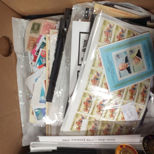 32 - Glory box full of world stamps unsorted in chocolate boxes and tins. 1000's of stamps, well worth a ... 