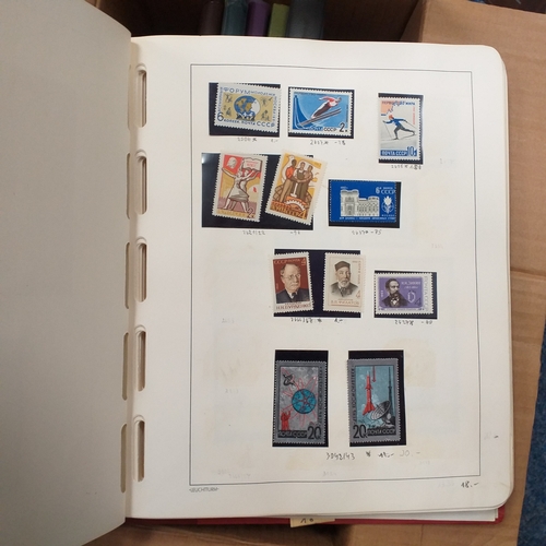 35 - Box housing a variety of collections in 8 albums/stock books includes mint Russia 1962 to 1971 appro... 