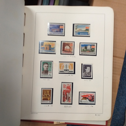 35 - Box housing a variety of collections in 8 albums/stock books includes mint Russia 1962 to 1971 appro... 