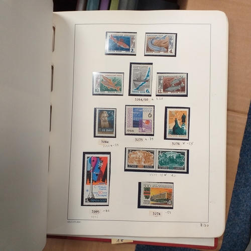 35 - Box housing a variety of collections in 8 albums/stock books includes mint Russia 1962 to 1971 appro... 