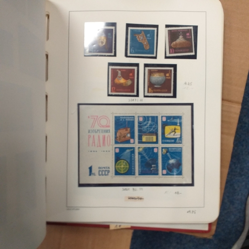 35 - Box housing a variety of collections in 8 albums/stock books includes mint Russia 1962 to 1971 appro... 