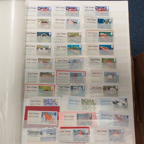 36 - Box containing a GB collection in 6 stock books and 2 albums, mint and used, 1 stock book contains m... 