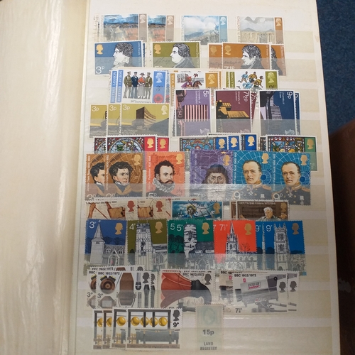 36 - Box containing a GB collection in 6 stock books and 2 albums, mint and used, 1 stock book contains m... 