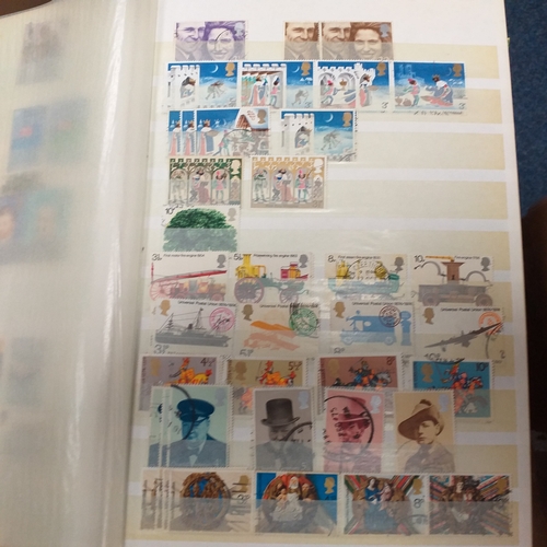 36 - Box containing a GB collection in 6 stock books and 2 albums, mint and used, 1 stock book contains m... 