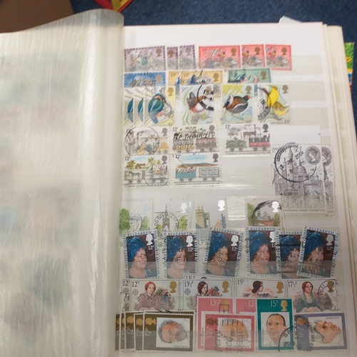 36 - Box containing a GB collection in 6 stock books and 2 albums, mint and used, 1 stock book contains m... 