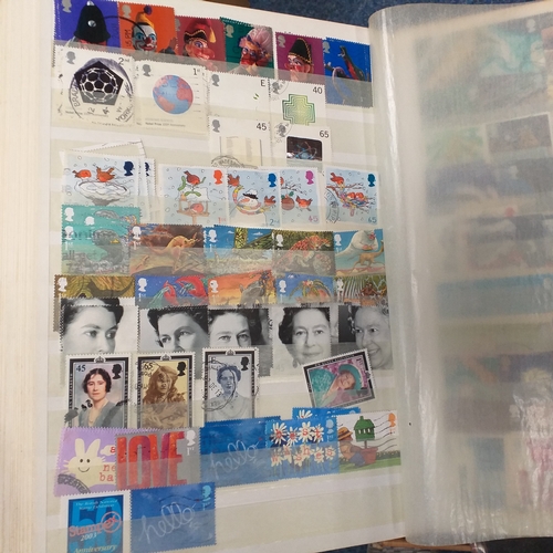 36 - Box containing a GB collection in 6 stock books and 2 albums, mint and used, 1 stock book contains m... 