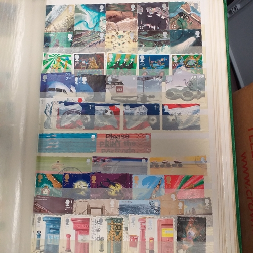 36 - Box containing a GB collection in 6 stock books and 2 albums, mint and used, 1 stock book contains m... 