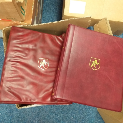 36 - Box containing a GB collection in 6 stock books and 2 albums, mint and used, 1 stock book contains m... 