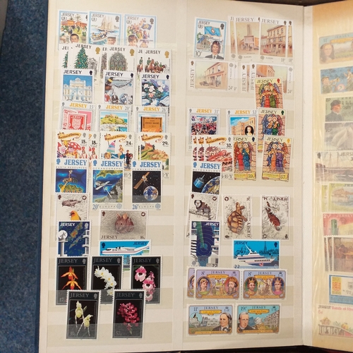 36 - Box containing a GB collection in 6 stock books and 2 albums, mint and used, 1 stock book contains m... 