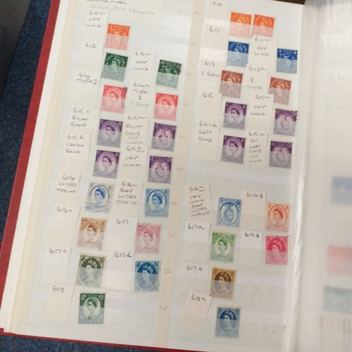 36 - Box containing a GB collection in 6 stock books and 2 albums, mint and used, 1 stock book contains m... 
