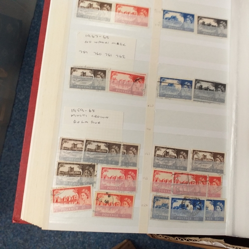36 - Box containing a GB collection in 6 stock books and 2 albums, mint and used, 1 stock book contains m... 