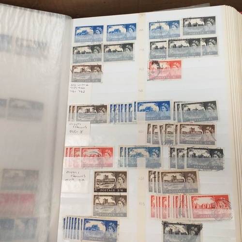36 - Box containing a GB collection in 6 stock books and 2 albums, mint and used, 1 stock book contains m... 