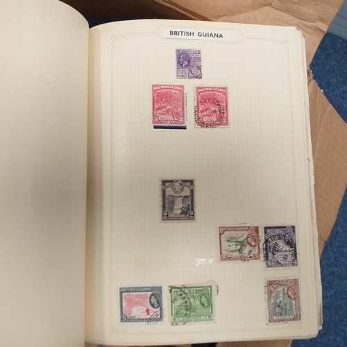 43 - Glory box - world albums, FDC's, Stock Cards  includes packet of Scottish Island QE2 postmarks (23 o... 