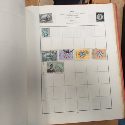 43 - Glory box - world albums, FDC's, Stock Cards  includes packet of Scottish Island QE2 postmarks (23 o... 